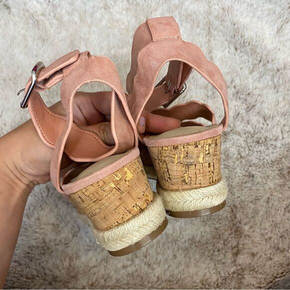 Marc Fisher Fayme Platform Scallop Sandals Women's Shoes In Coraline Women’s 7 - Picture 7 of 7